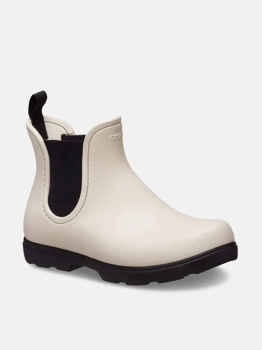 Zdjęcie produktu Crocs Sztyblety "Dylan" w kolorze kremowo-czarnym rozmiar: 36 / 37