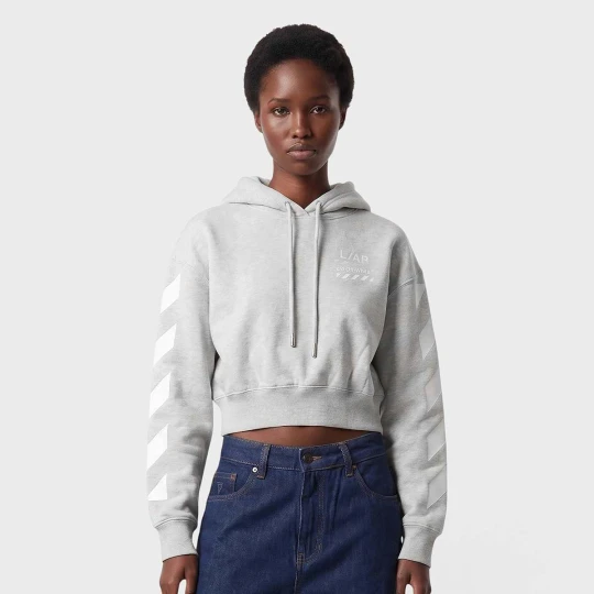 Zdjęcie produktu Crop Hoodie Off White szary