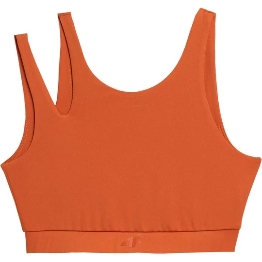 Zdjęcie produktu Crop top damski 4FSS23TFTSF147 4F Pomarańczowy