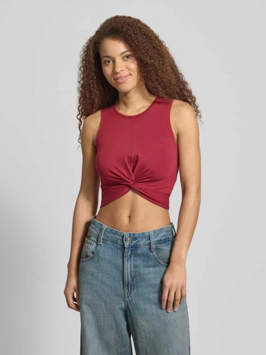 Zdjęcie produktu Crop top z detalem w postaci węzła model 'TWIGGI' Noisy May