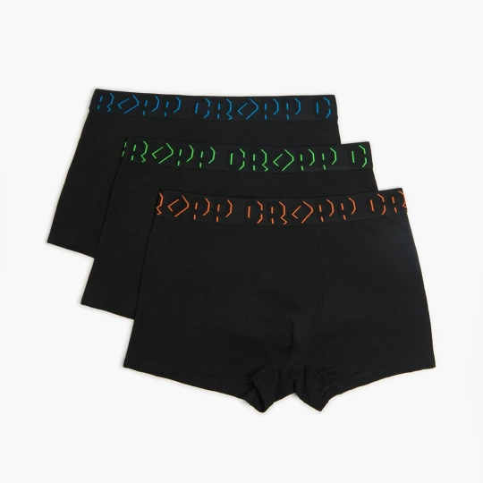 Zdjęcie produktu Cropp - 3 pack bokserek basic z brandowym napisem - czarny