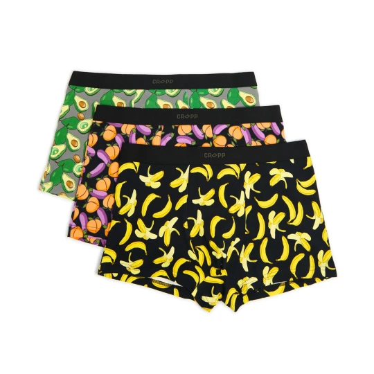Zdjęcie produktu Cropp - 3 pack bokserek z motywem jedzenia - czarny