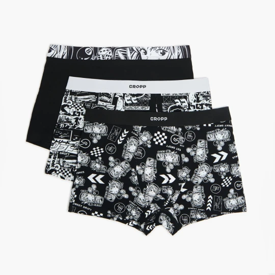 Zdjęcie produktu Cropp - 3 pack bokserek z motywem mangi - czarny