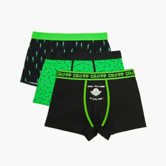 Zdjęcie produktu Cropp - 3 pack bokserek z motywem UFO - zielony