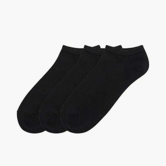 Zdjęcie produktu Cropp - 3 pack czarnych skarpetek stopek - czarny