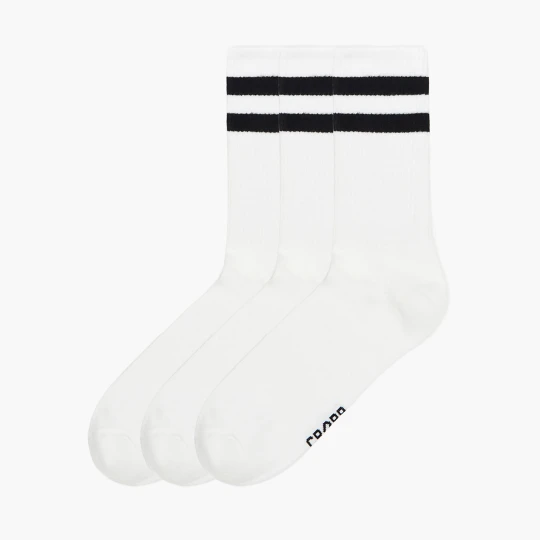 Zdjęcie produktu Cropp - 3 pack długich białych skarpet basic - biały