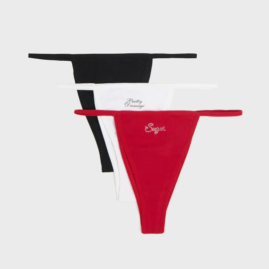Zdjęcie produktu Cropp - 3 pack majtek z ozdobnym detalem - wielobarwny