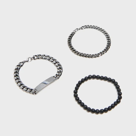 Zdjęcie produktu Cropp - 3 pack męskich bransolet - czarny