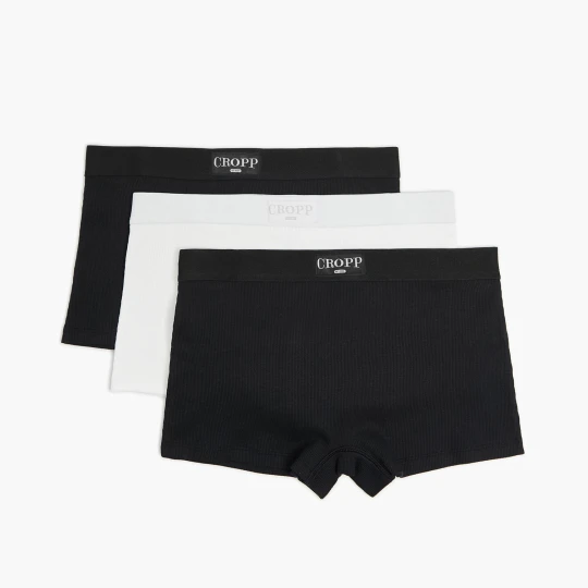 Zdjęcie produktu Cropp - 3 pack prążkowanych bokserek - czarny