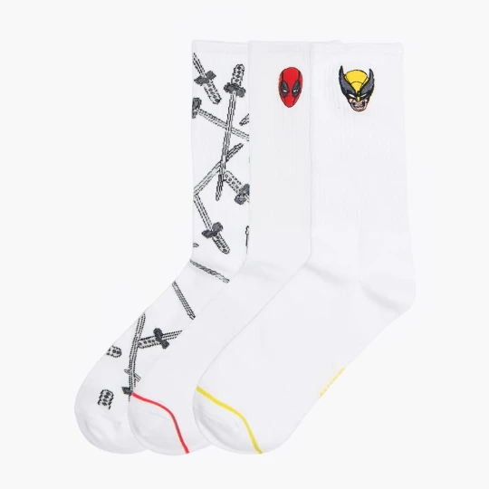Zdjęcie produktu Cropp - 3 pack skarpet Deadpool & Wolverine - biały