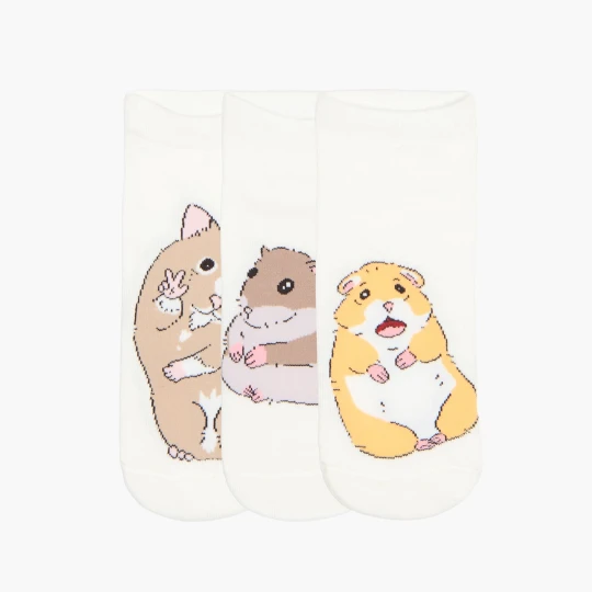 Zdjęcie produktu Cropp - 3 pack skarpet z chomikami - wielobarwny