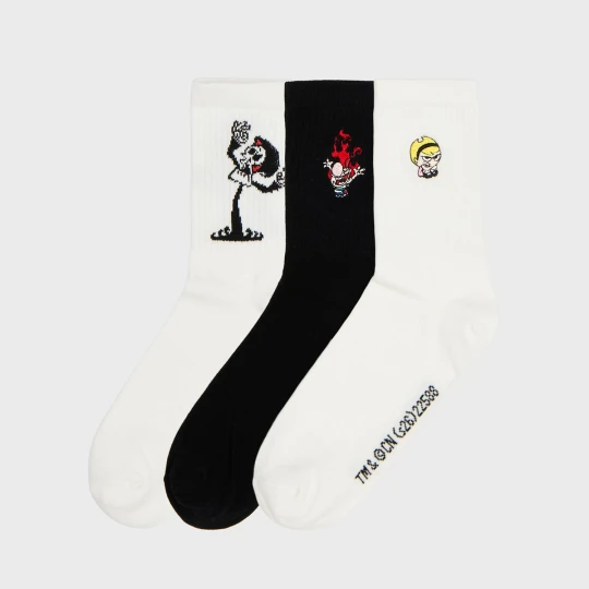 Zdjęcie produktu Cropp - 3 pack skarpet z haftem The Grim Adventures of Billy & Mandy - wielobarwny