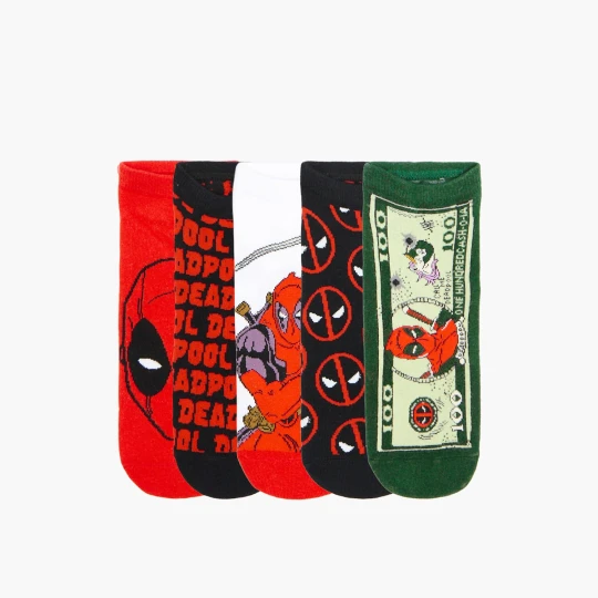 Zdjęcie produktu Cropp - 5 pack kolorowych skarpet Deadpool - czerwony