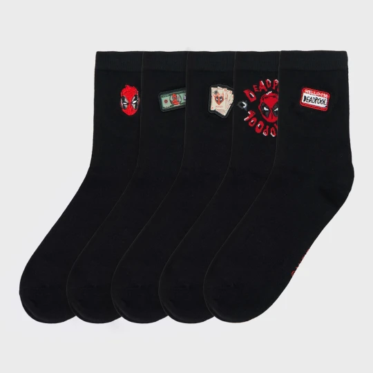 Zdjęcie produktu Cropp - 5 pack skarpet Deadpool - czarny