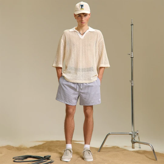 Zdjęcie produktu Cropp - Ażurowa koszulka polo - kremowy