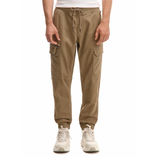 Zdjęcie produktu Cropp - Beżowe joggery z kieszeniami cargo - beżowy