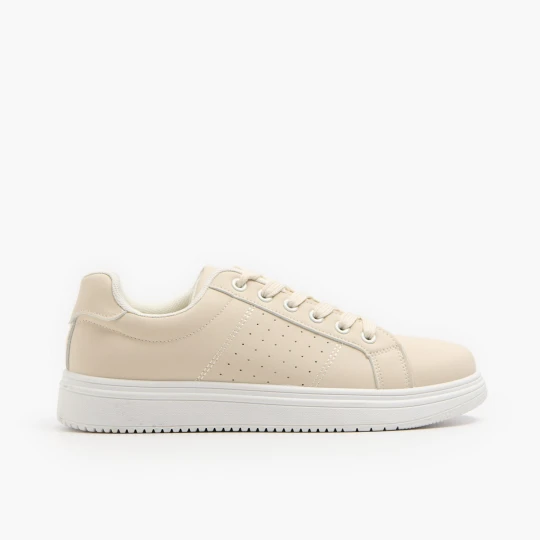 Zdjęcie produktu Cropp - Beżowe sneakersy z imitacji skóry - beżowy