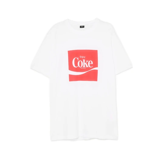 Zdjęcie produktu Cropp - Biała koszulka Coca-Cola - biały