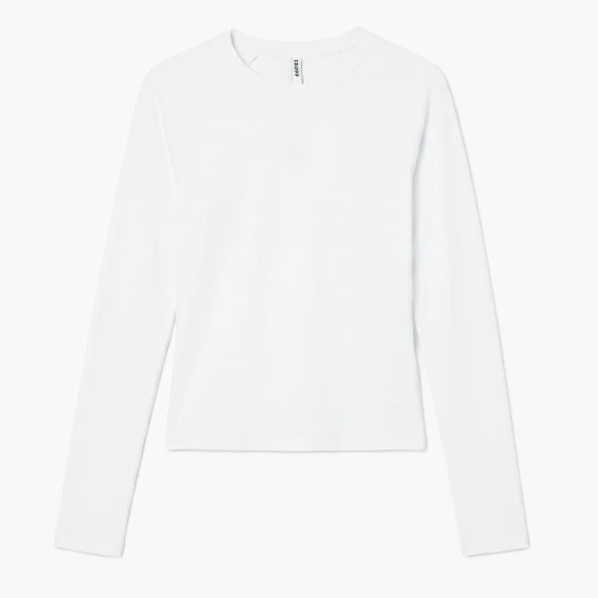 Zdjęcie produktu Cropp - Biała koszulka longsleeve z raglanowymi rękawami - biały