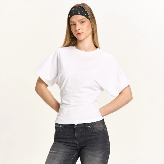 Zdjęcie produktu Cropp - Biała koszulka typu kimono - biały
