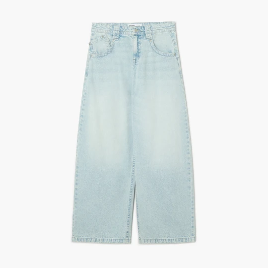 Zdjęcie produktu Cropp - Błękitne jeansy typu barrel workwear - niebieski