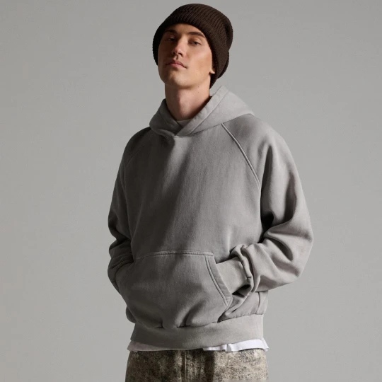 Zdjęcie produktu Cropp - Bluza hoodie z efektem sprania - jasny szary