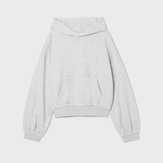Zdjęcie produktu Cropp - Bluza z kapturem i surowym wykończeniem - jasny szary