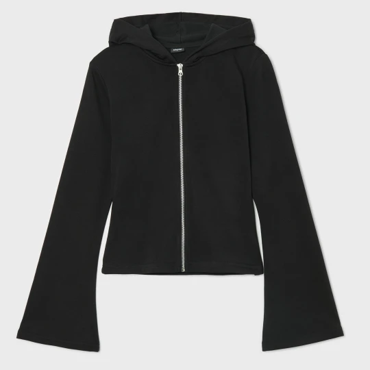 Zdjęcie produktu Cropp - Bluza z kapturem z rozszerzanymi rękawami - czarny