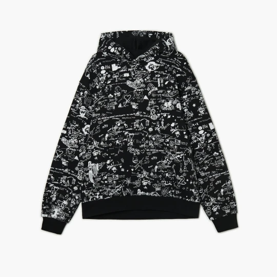 Zdjęcie produktu Cropp - Bluza z nieregularnym nadrukiem all over - czarny