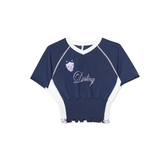 Zdjęcie produktu Cropp - Bluzka z nadrukiem w sportowym stylu - granatowy
