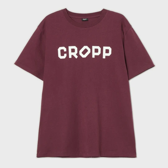 Zdjęcie produktu Cropp - Bordowa koszulka z napisem Cropp - kasztanowy