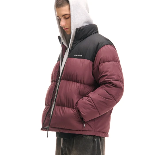 Zdjęcie produktu Cropp - Bordowa kurtka puffer ze stójką - kasztanowy