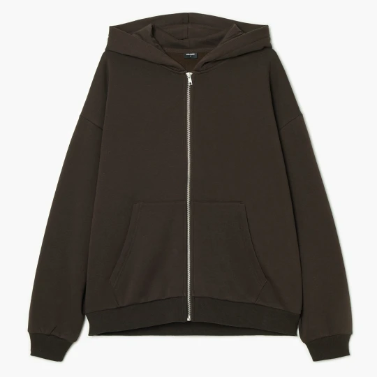 Zdjęcie produktu Cropp - Brązowa bluza oversize z kapturem - brązowy