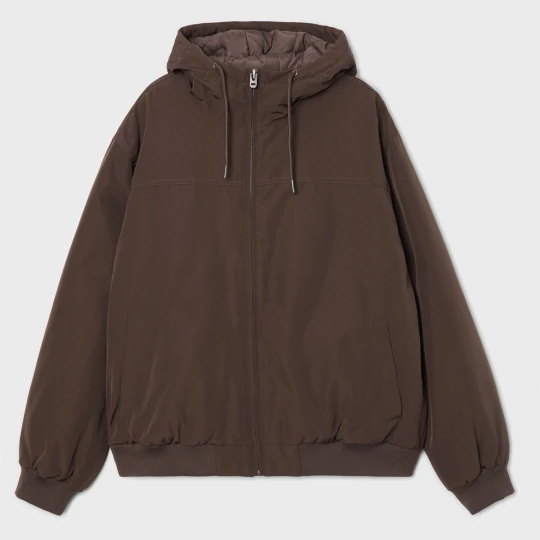 Zdjęcie produktu Cropp - Brązowa kurtka bomber z kapturem - brązowy
