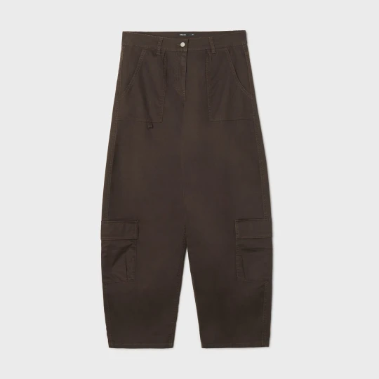 Zdjęcie produktu Cropp - Brązowe spodnie baggy z kieszeniami cargo - brązowy