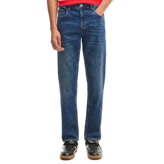Zdjęcie produktu Cropp - Ciemnoniebieskie jeansy slim fit - granatowy