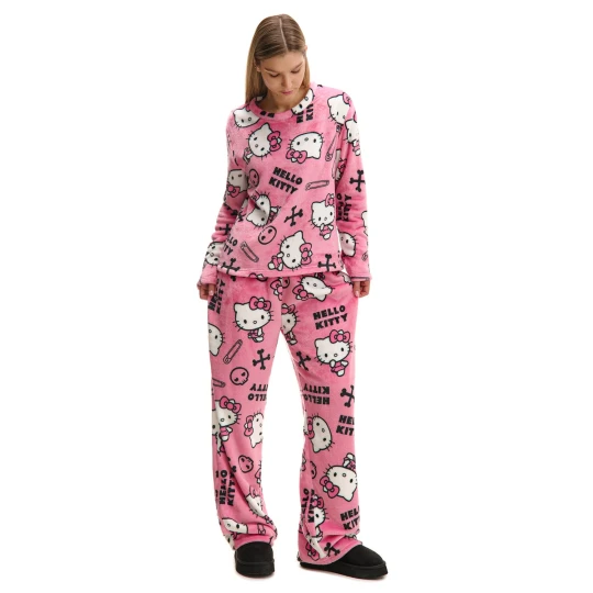 Zdjęcie produktu Cropp - Ciepła różowa piżama Hello Kitty - różowy
