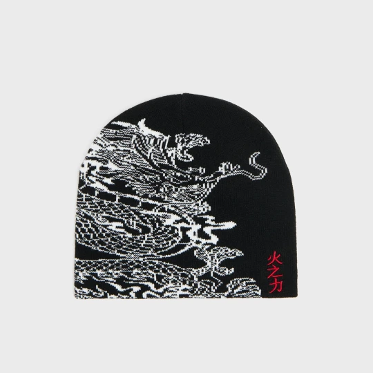 Zdjęcie produktu Cropp - Czapka beanie z motywem smoka - czarny