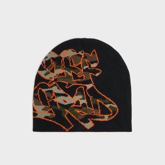 Zdjęcie produktu Cropp - Czapka beanie z nadrukiem moro - czarny