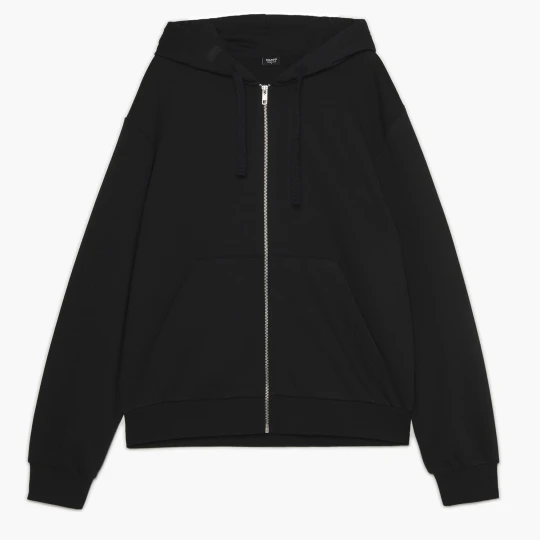 Zdjęcie produktu Cropp - Czarna bluza basic z kapturem - czarny