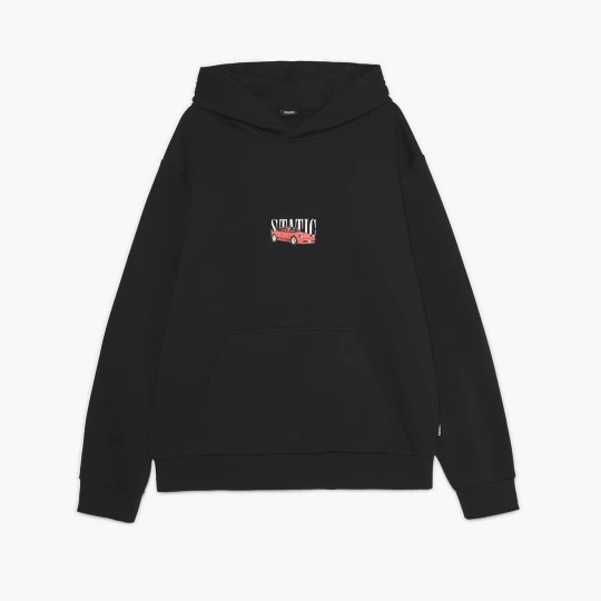 Zdjęcie produktu Cropp - Czarna bluza hoodie z kaczkami - czarny