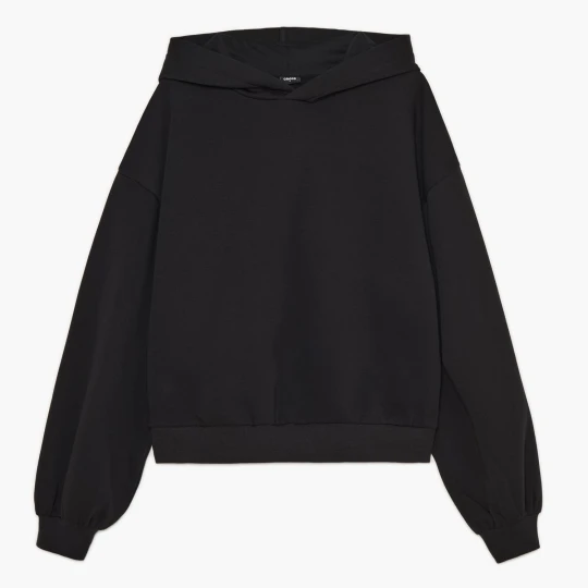 Zdjęcie produktu Cropp - Czarna bluza oversize z kapturem - czarny