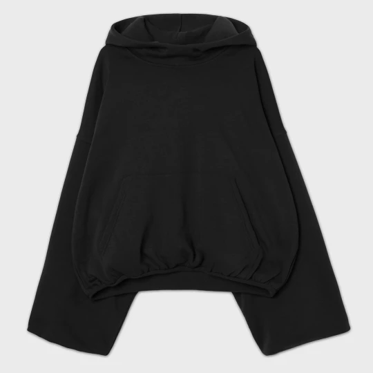 Zdjęcie produktu Cropp - Czarna bluza z elastycznym wykończeniem - czarny