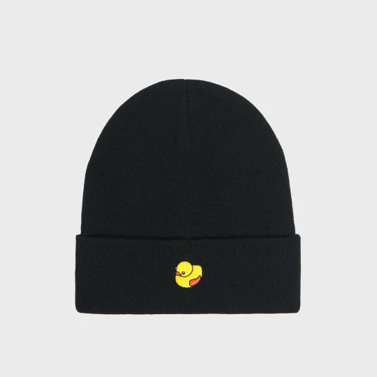 Zdjęcie produktu Cropp - Czarna czapka beanie z naszywką kaczuszki - czarny