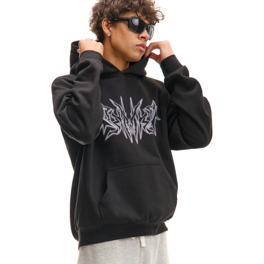 Zdjęcie produktu Cropp - Czarna hoodie z nadrukiem - czarny
