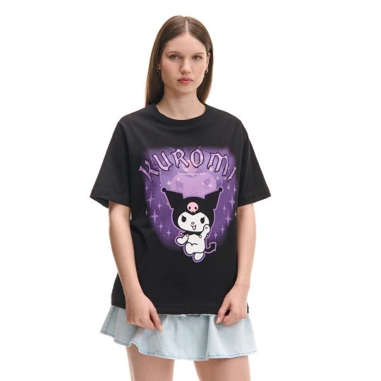 Zdjęcie produktu Cropp - Czarna koszulka Kuromi - czarny