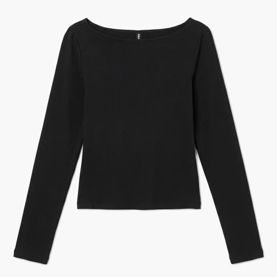 Zdjęcie produktu Cropp - Czarna koszulka longsleeve - czarny