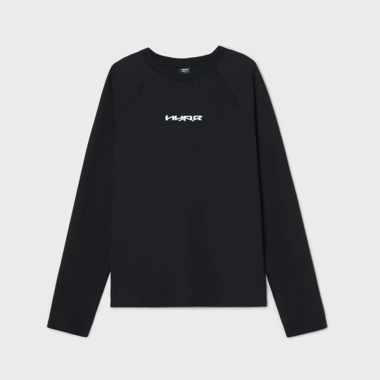 Zdjęcie produktu Cropp - Czarna koszulka longsleeve z napisem - czarny