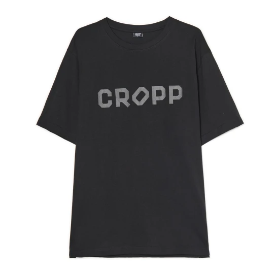 Zdjęcie produktu Cropp - Czarna koszulka z napisem Cropp - czarny
