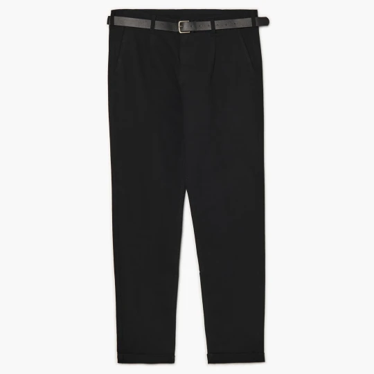 Zdjęcie produktu Cropp - Czarne chinosy slim z paskiem - czarny